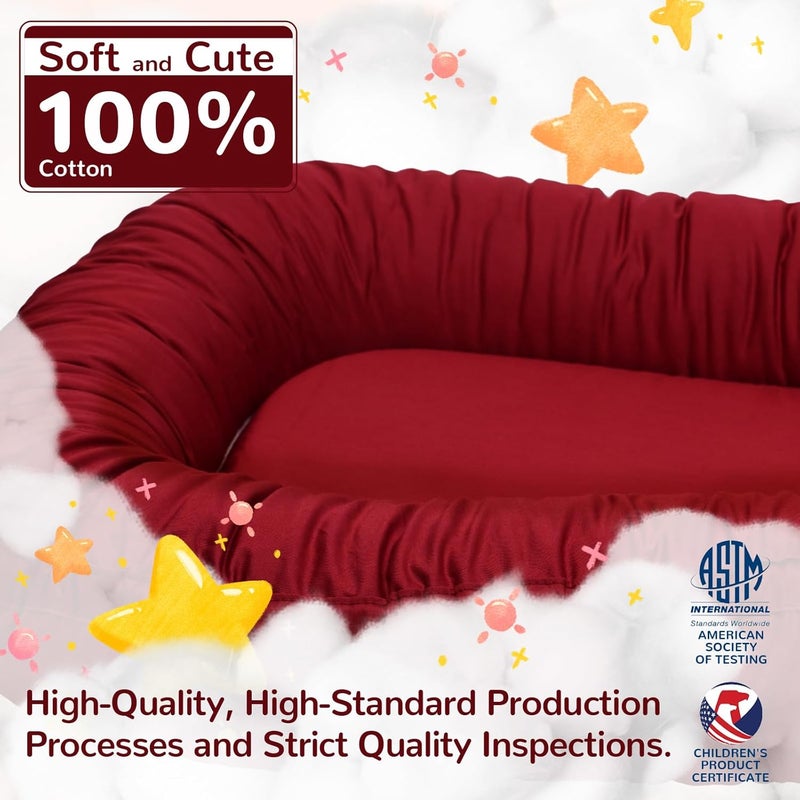 EAQ Baby Lounger, Infant Lounger for Newborn,Portable Baby Nest Cover Breathable & Soft, Newborn Essentials - Image 3